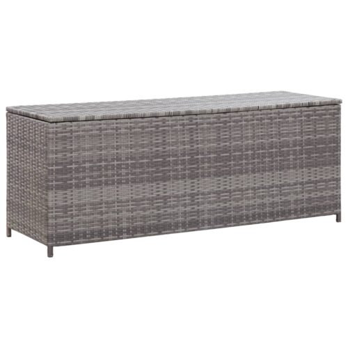 Garden Storage Box Grey 120x50x60cm Poly Rattan