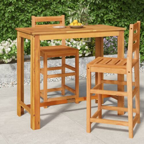 Garden Bar Table 120x60x105cm Solid Wood Acacia - Image 7