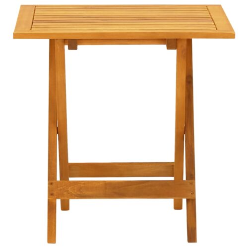 Outdoor Deck Chair with Footrest Table Solid Wood Acacia - Image 7