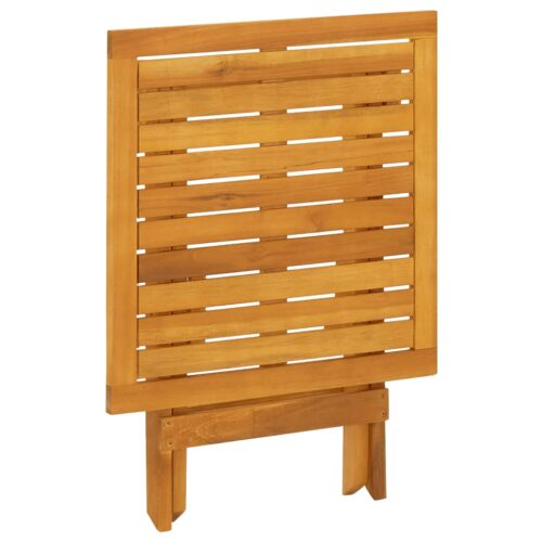 Outdoor Deck Chair with Footrest Table Solid Wood Acacia - Image 8