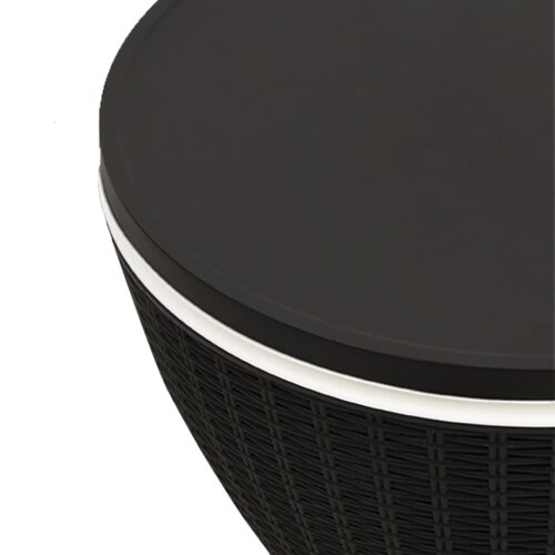 3-in-1 Ice Cooler Table Black Polypropylene - Image 5