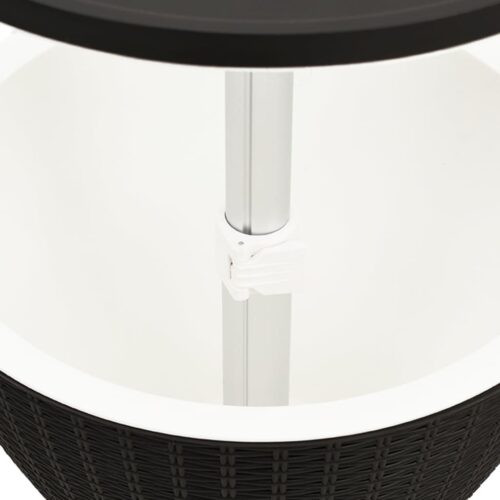 3-in-1 Ice Cooler Table Black Polypropylene - Image 6