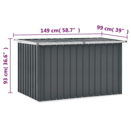 Garden Storage Box Grey 149x99x93cm - Image 8