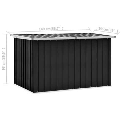 Garden Storage Box Anthracite 149x99x93cm - Image 8