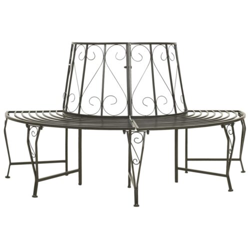 Garden Half Round Tree Bench 160cm Steel
