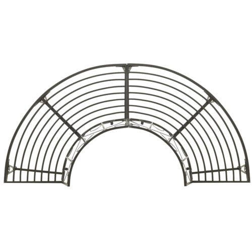 Garden Half Round Tree Bench 160cm Steel - Image 3