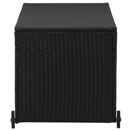 Garden Storage Box Black 120x65x61cm Poly Rattan - Image 3