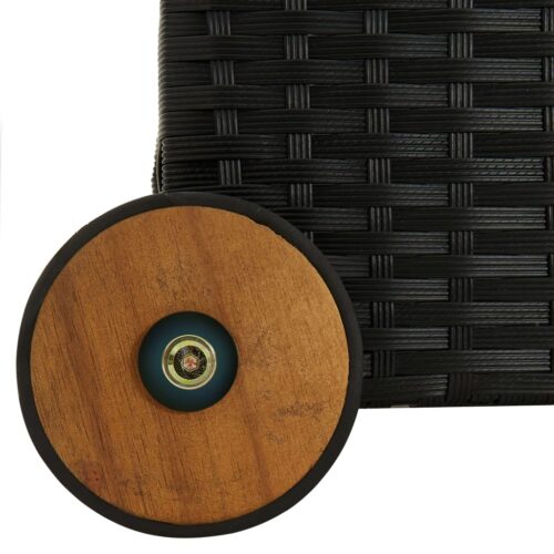 Garden Storage Box Black 120x65x61cm Poly Rattan - Image 6