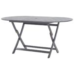 Folding Garden Table 160x85x75cm Solid Acacia Wood