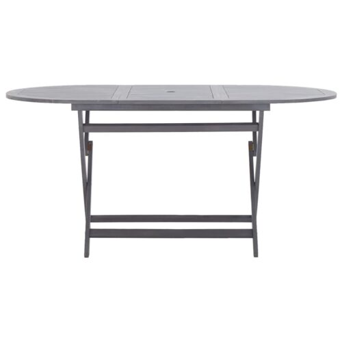 Folding Garden Table 160x85x75cm Solid Acacia Wood - Image 2