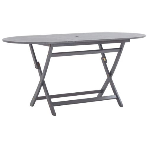 Folding Garden Table 160x85x75cm Solid Acacia Wood - Image 3