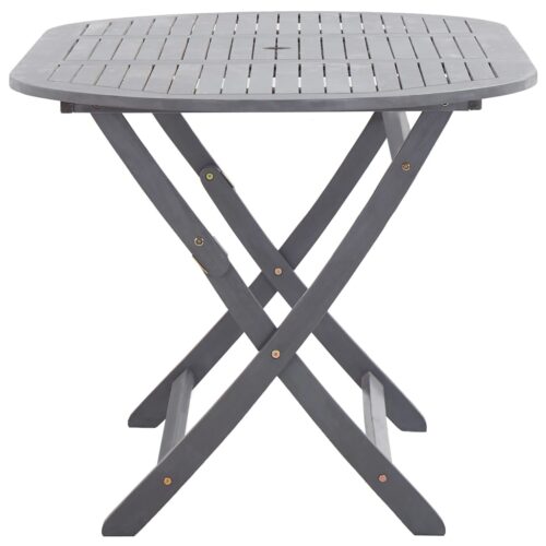 Folding Garden Table 160x85x75cm Solid Acacia Wood - Image 4
