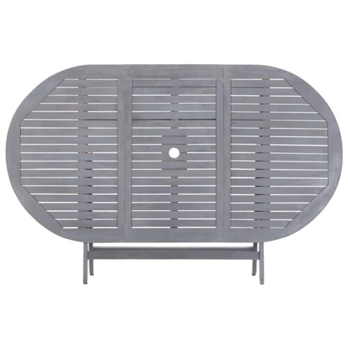 Folding Garden Table 160x85x75cm Solid Acacia Wood - Image 5