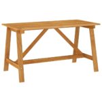 Garden Dining Table 140x70x73.5cm Solid Acacia Wood