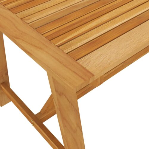 Garden Dining Table 140x70x73.5cm Solid Acacia Wood - Image 5