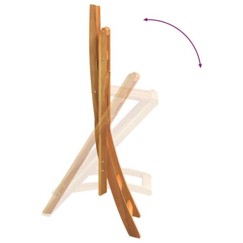 Folding Outdoor Bar Stools 2pcs Solid Wood Acacia - Image 7