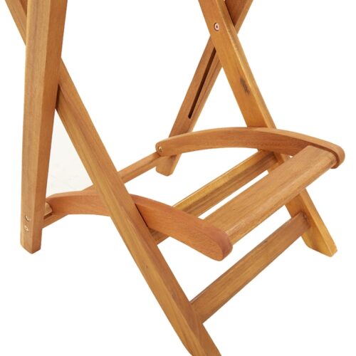 Folding Outdoor Bar Stools 2pcs Solid Wood Acacia - Image 9