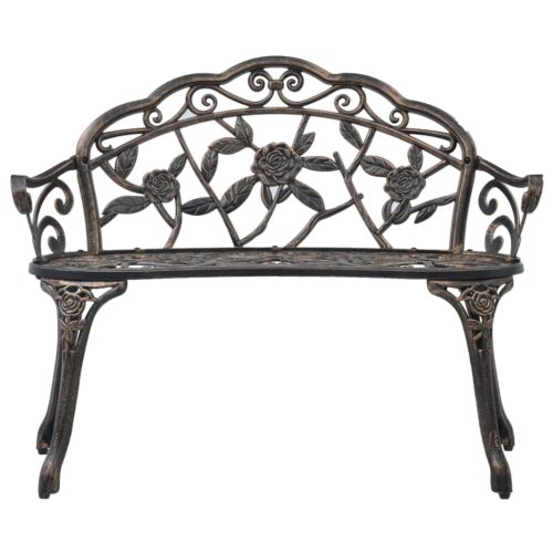 Bistro Bench 100cm Bronze Cast Aluminium - Image 2