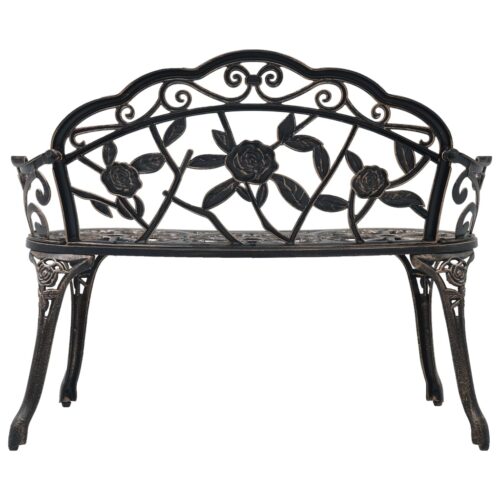 Bistro Bench 100cm Bronze Cast Aluminium - Image 3