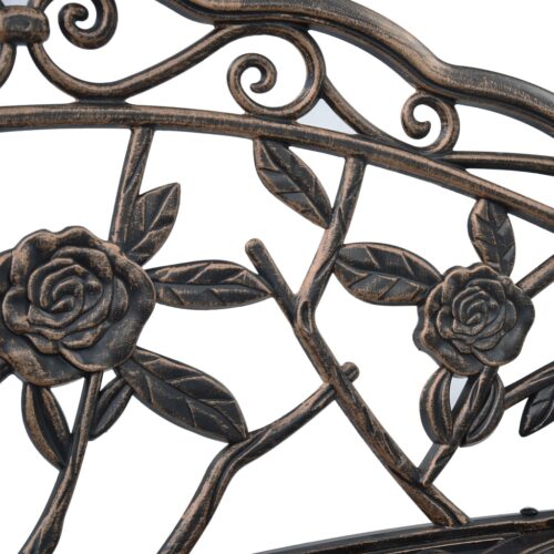 Bistro Bench 100cm Bronze Cast Aluminium - Image 7