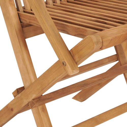 Folding Garden Chairs 2pcs Solid Teak Wood - Image 7