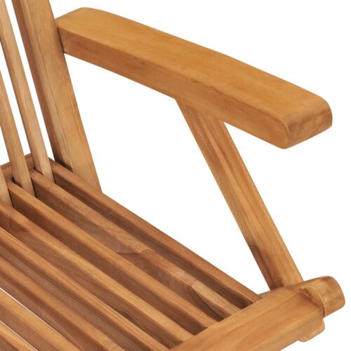 Folding Garden Chairs 2pcs Solid Teak Wood - Image 8