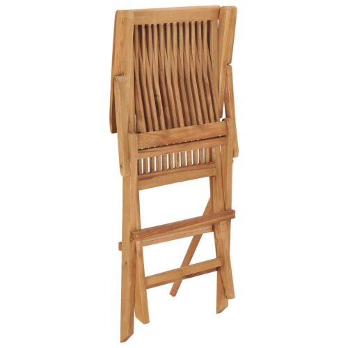 Folding Garden Chairs 2pcs Solid Teak Wood - Image 9
