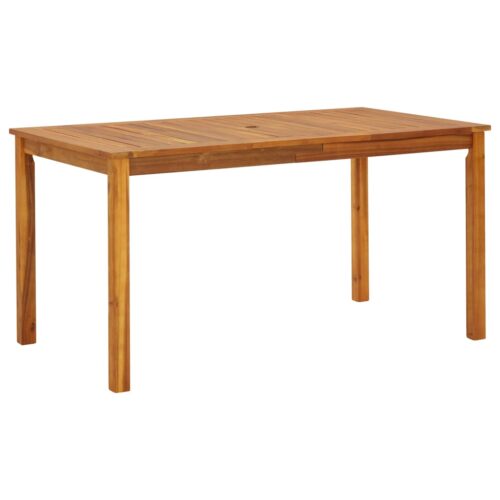 Garden Table 140x80x74cm Solid Acacia Wood