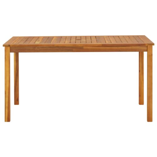 Garden Table 140x80x74cm Solid Acacia Wood - Image 2