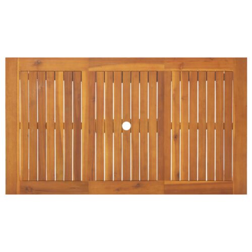Garden Table 140x80x74cm Solid Acacia Wood - Image 4