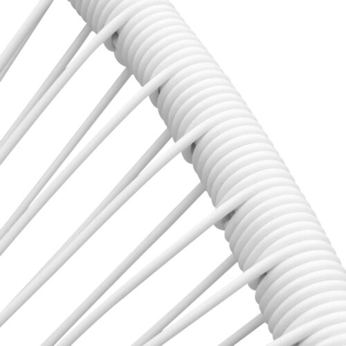 Outdoor Rocking Chair White Poly Rattan - Image 4