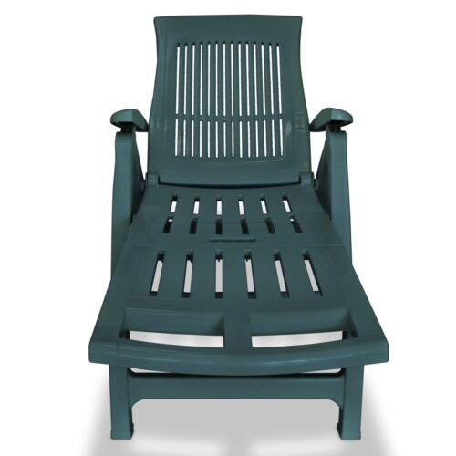 Portable Folding Outdoor Sun Lounger Garden Patio Pool Camping Beach Chair Green - Image 2