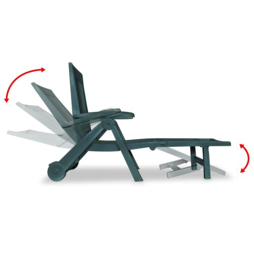Portable Folding Outdoor Sun Lounger Garden Patio Pool Camping Beach Chair Green - Image 6