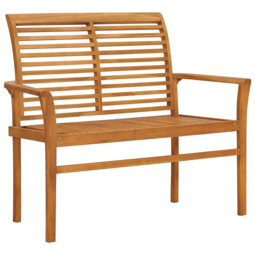 Garden Bench 112cm Solid Teak Wood