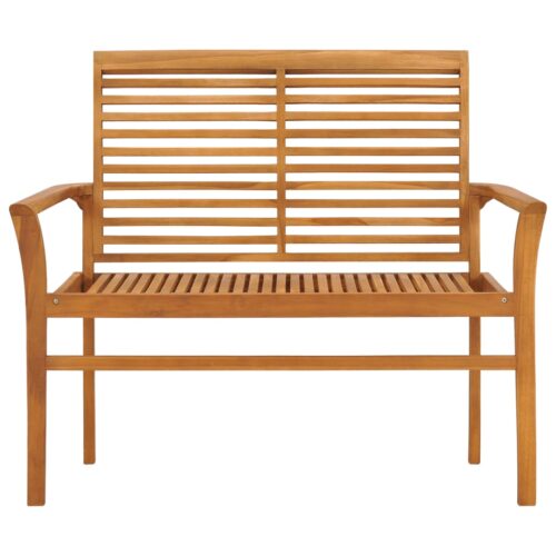 Garden Bench 112cm Solid Teak Wood - Image 2