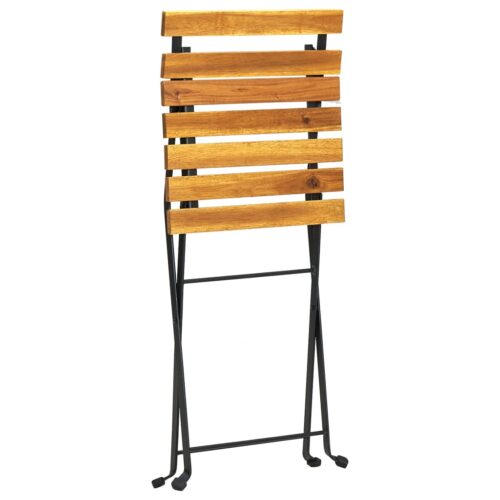 Folding Bistro Chair 4pcs Solid Acacia Wood - Image 7
