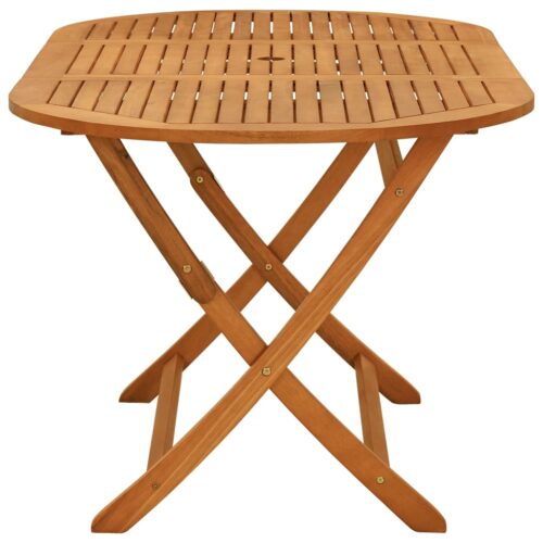 Folding Garden Table 160x85x75cm Solid Eucalyptus Wood - Image 3