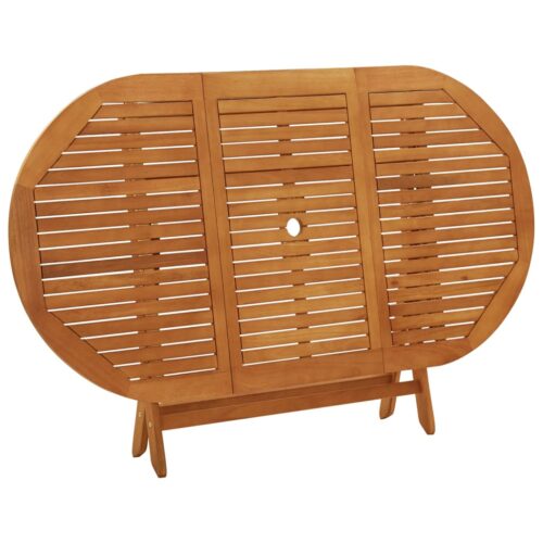 Folding Garden Table 160x85x75cm Solid Eucalyptus Wood - Image 4