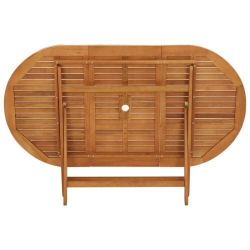 Folding Garden Table 160x85x75cm Solid Eucalyptus Wood - Image 5