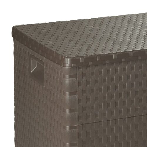 Garden Storage Box Brown 120x56x63cm PP Rattan - Image 8