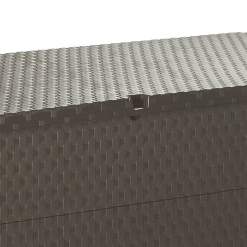 Garden Storage Box Brown 120x56x63cm PP Rattan - Image 10