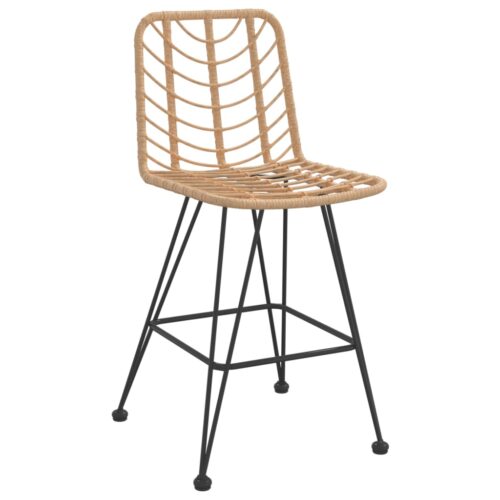 Bar Stools 2pcs 45x56x103.5cm PE Rattan Steel - Image 3