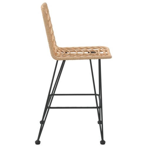 Bar Stools 2pcs 45x56x103.5cm PE Rattan Steel - Image 5