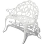 Garden Bench 100cm Cast Aluminium White