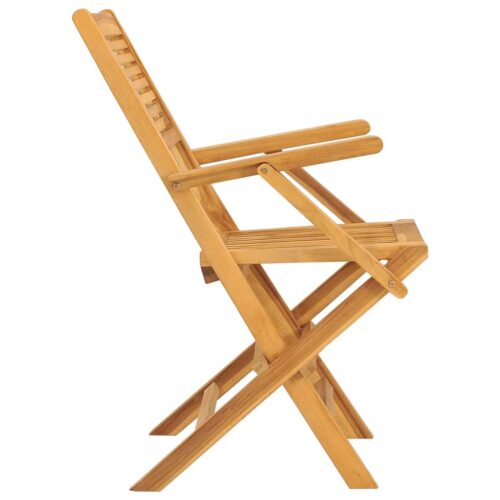 Folding Garden Chairs 2pcs 55x62x90cm Solid Wood Teak - Image 5