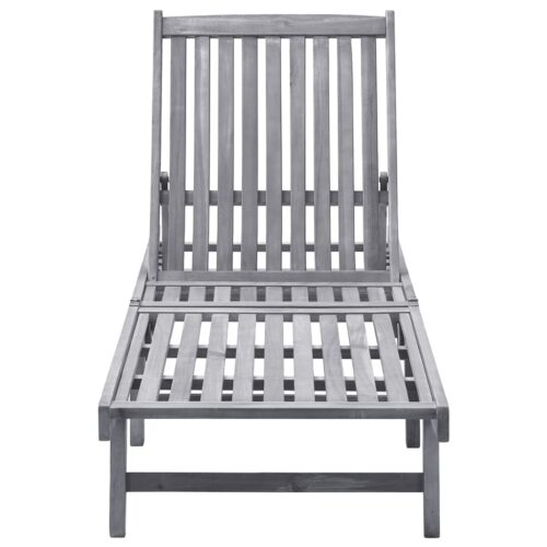 Sun Lounger Solid Acacia Wood - Image 2