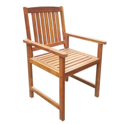 Garden Chairs 2pcs Solid Acacia Wood Brown - Image 2