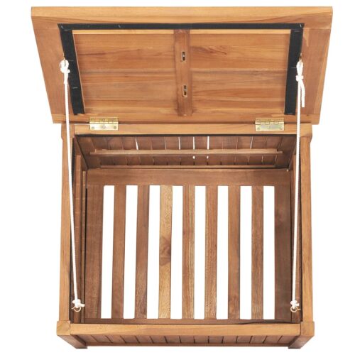 Garden Storage Box 60x50x58cm Solid Teak Wood - Image 6