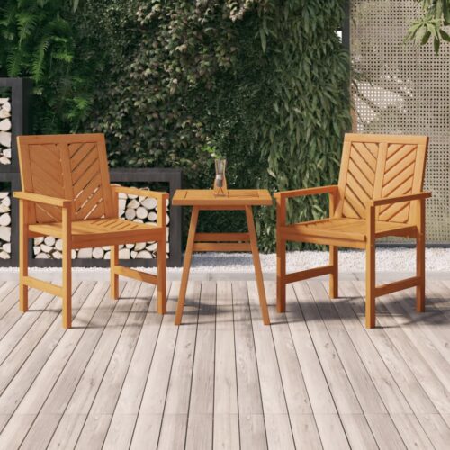 Garden Dining Chairs 2pcs Solid Wood Acacia - Image 9