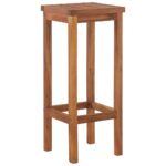 Bar Stools 4pcs Solid Wood Acacia
